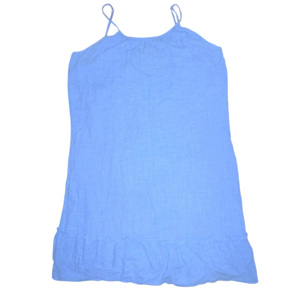 Kona Sol Blue Textured Fabric Swim Coverup